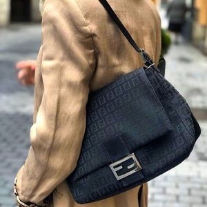Authentic Fendi Zucca Zucchino Mama Forever Baguette
